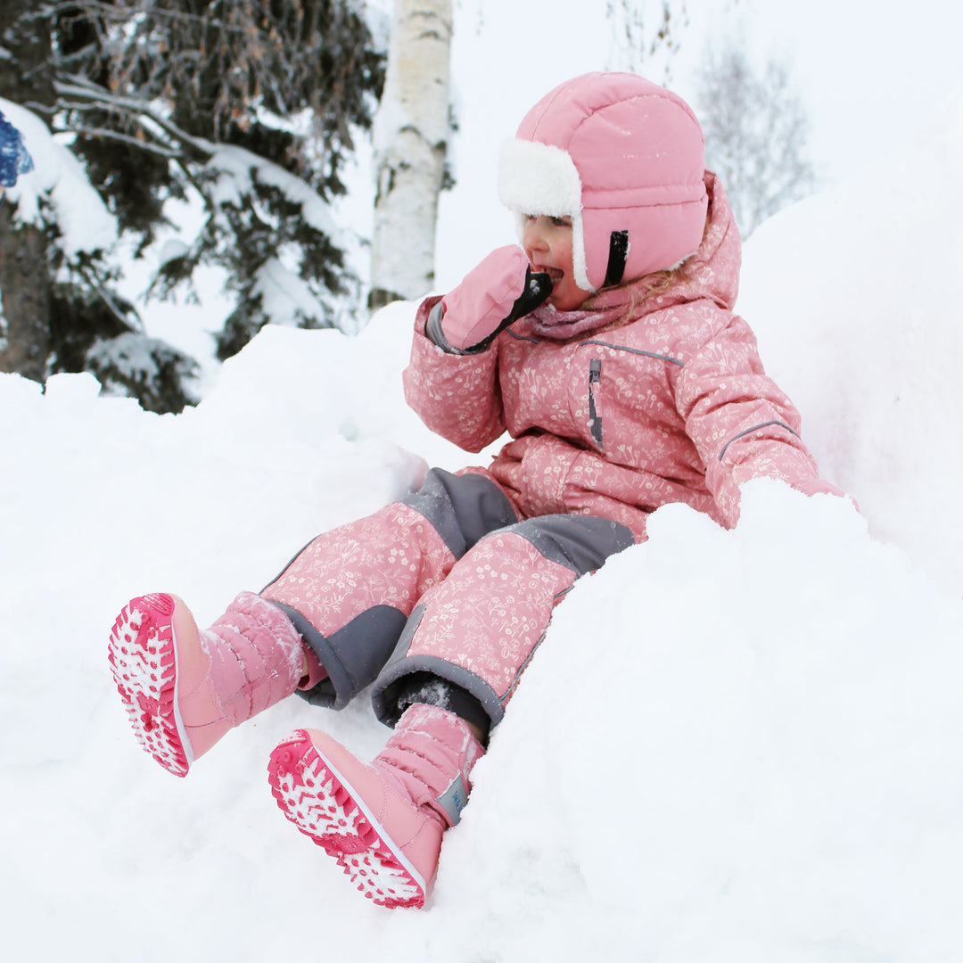 >Jan & Jul Kids Toasty-Dry Tall Puffy Winter Boots - Dusty Pink