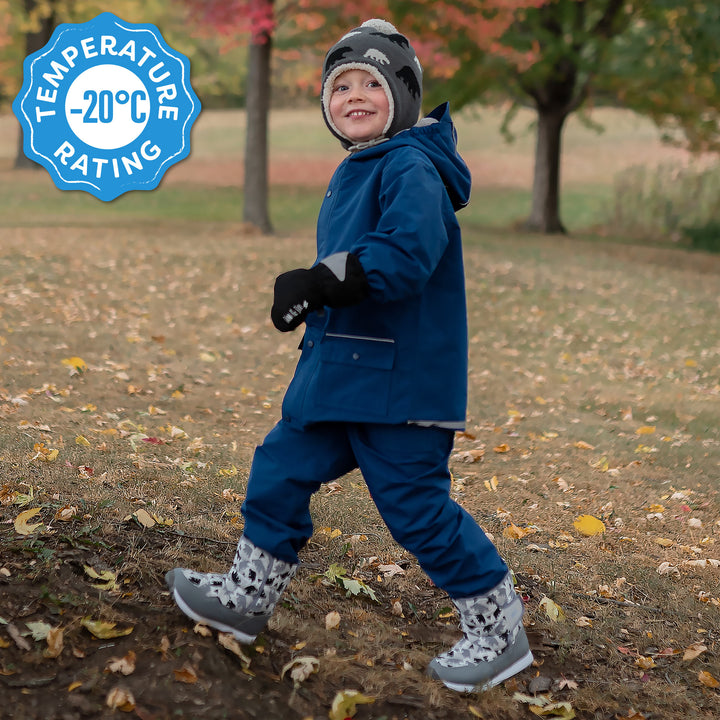>Jan & Jul Kids Toasty-Dry Tall Puffy Winter Boots - Neon Peaks