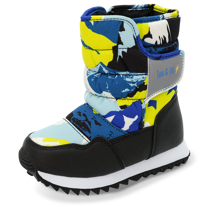 >Jan & Jul Kids Toasty-Dry Tall Puffy Winter Boots - Neon Peaks