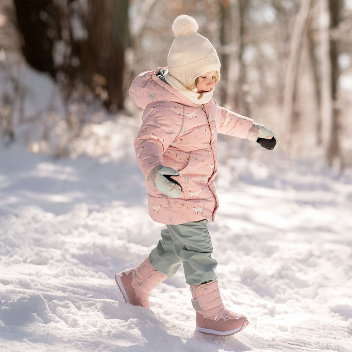 >Jan & Jul Kids Toasty-Dry Tall Puffy Winter Boots - Pink Forest