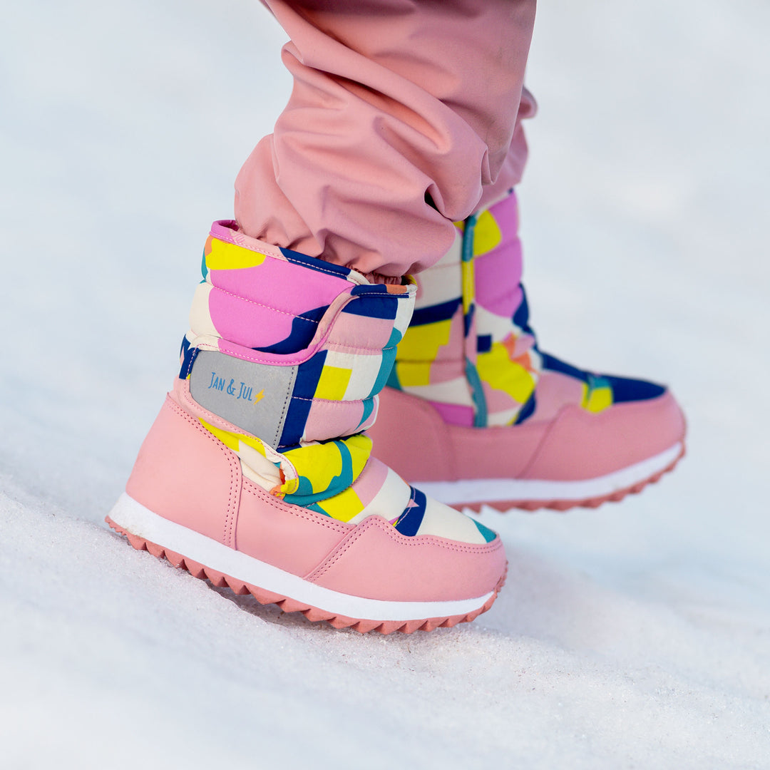 >Jan & Jul Kids Toasty-Dry Tall Puffy Winter Boots - Winter Sun