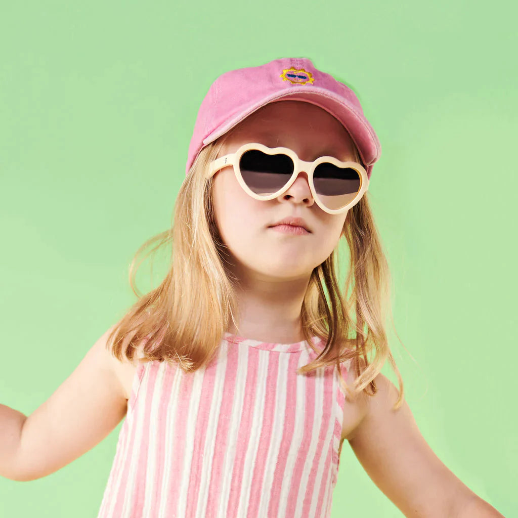Babiators Kids Polarized Heart - Sweet Cream / Rose Gold Mirrored Lens