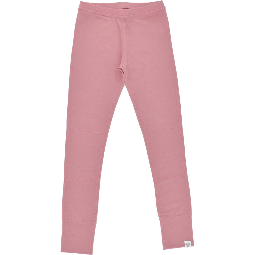 >Woolino Kids Merino Wool Base Layer Long Sleeve Top + Leggings Set - Blush Pink