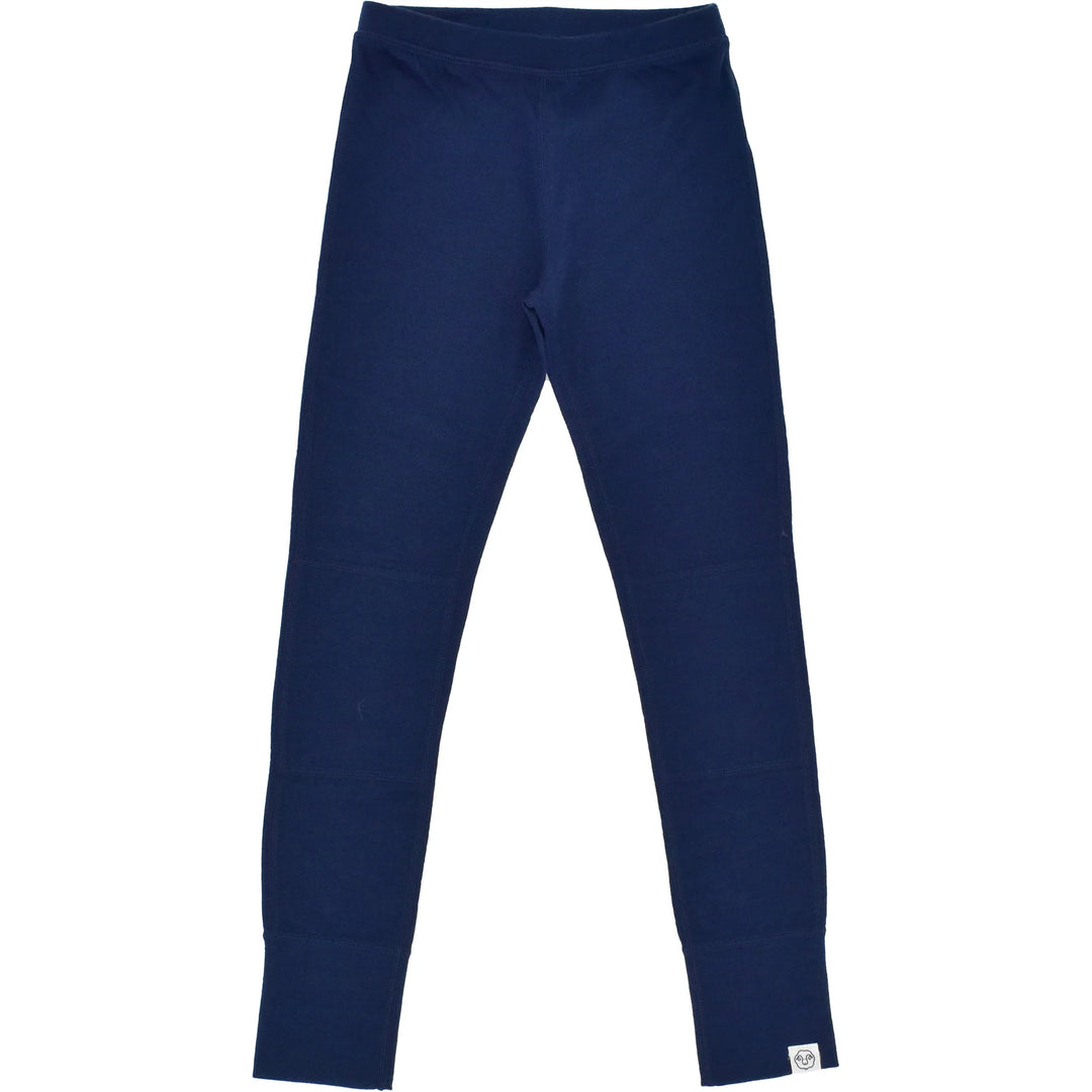 >Woolino Kids Merino Wool Base Layer Long Sleeve Top + Leggings Set - Deep Blue