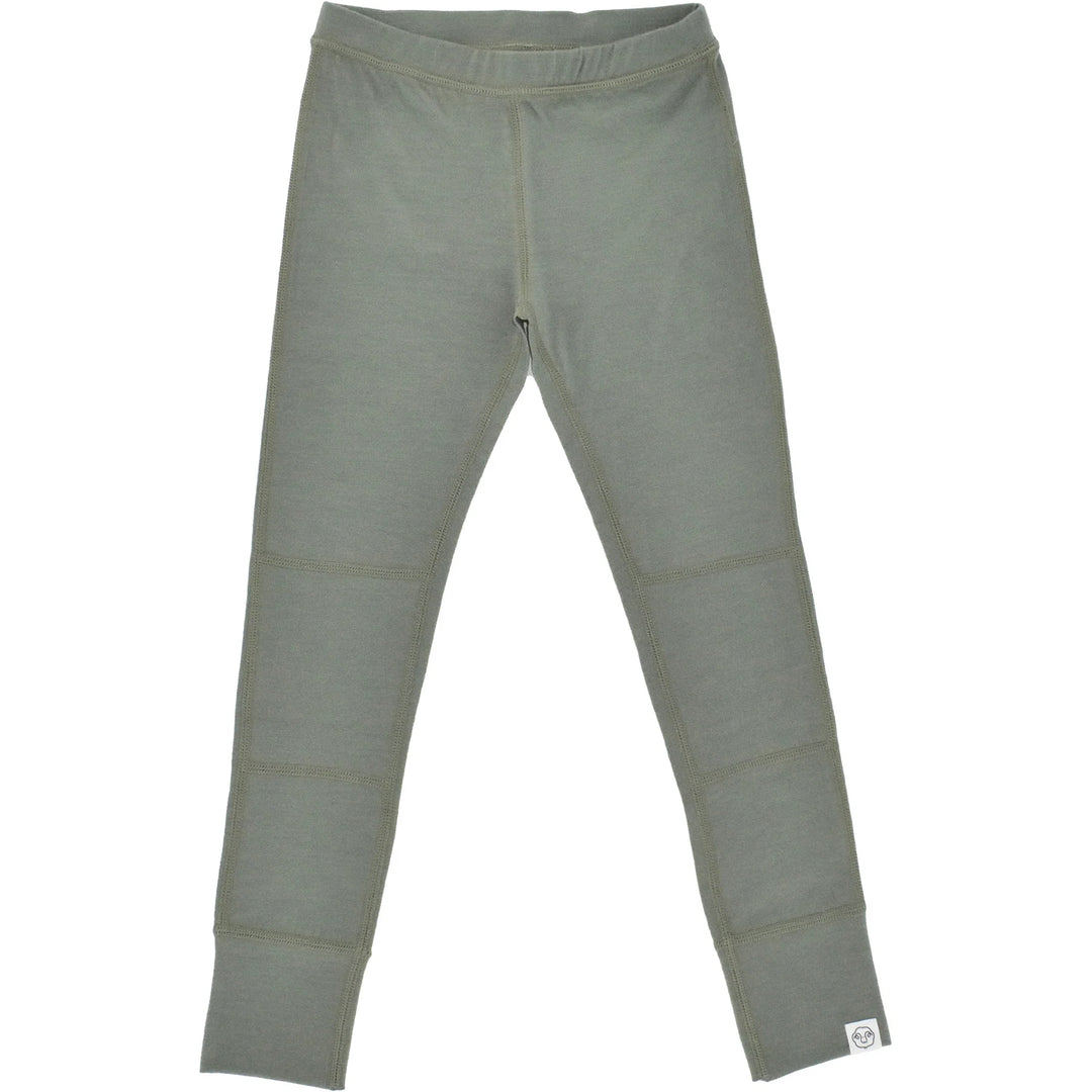 >Woolino Kids Merino Wool Base Layer Long Sleeve Top + Leggings Set - Sage