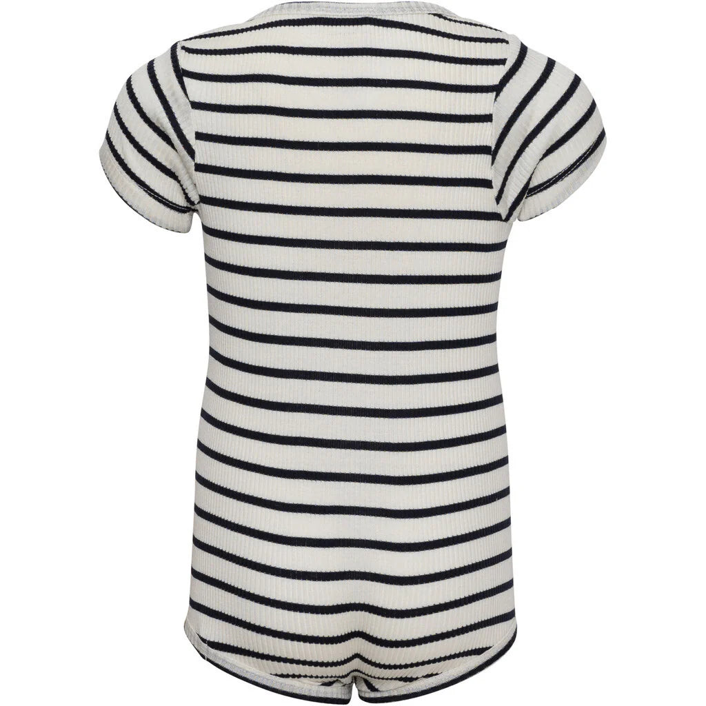 Minimalisma Baby Bingo Signature Silk-Seamless Short-Sleeve Bodysuit - Sailor