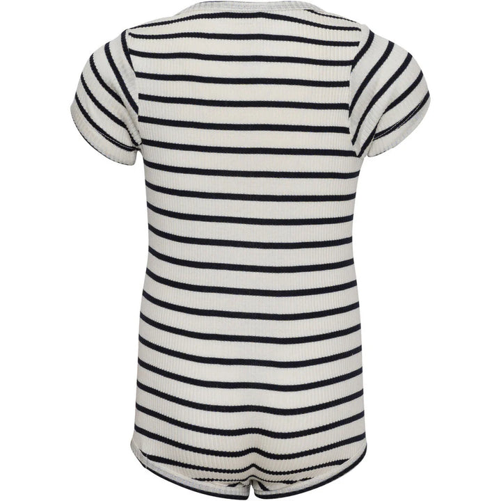 Minimalisma Baby Bingo Signature Silk-Seamless Short-Sleeve Bodysuit - Sailor