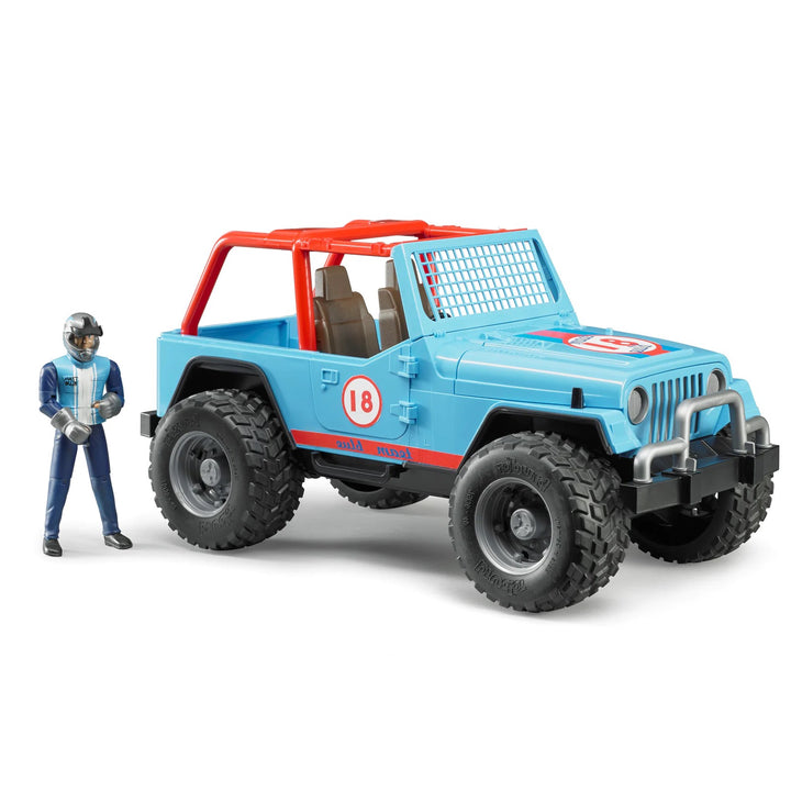 >Bruder 02541 Jeep Cross Country racer blue with driver 11.6 x 5.9 x 5.9 inch