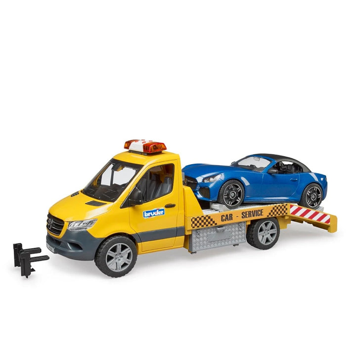 >Bruder 02675 MB Sprinter Tow Truck w/ Bruder Roaster, Light & Sound