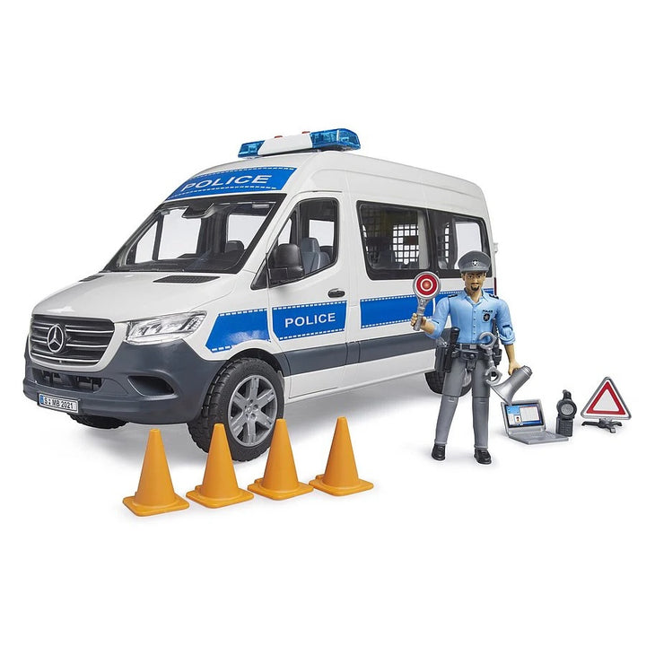 >Bruder 02683 MB Sprinter Police Emergency Vehicle w/ Light + Sound Module