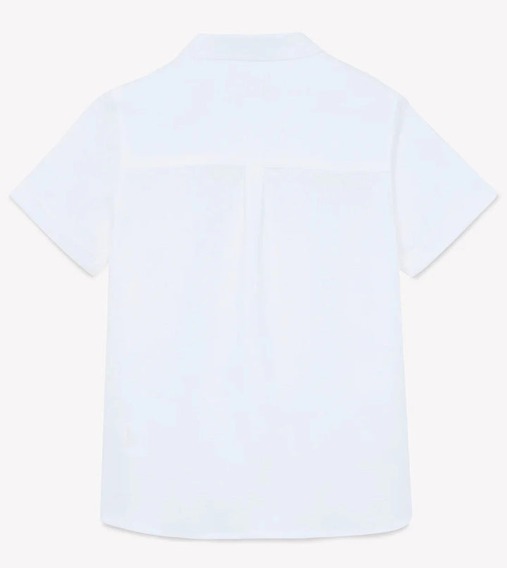 Tartine et Chocolat Kids White Linen Short Sleeves Shirt