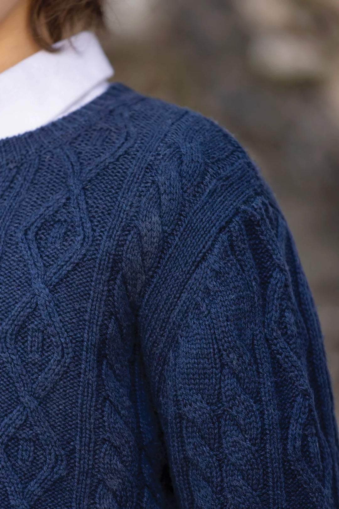 >Tartine et Chocolat Kids Wool Cable Knitwear Sweater - Navy