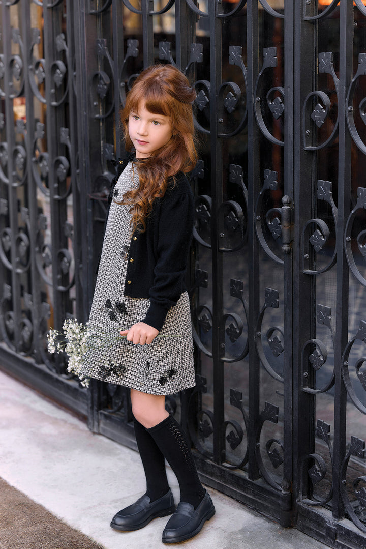 >Tartine et Chocolat Kids Wool Bows Cardigan - Black