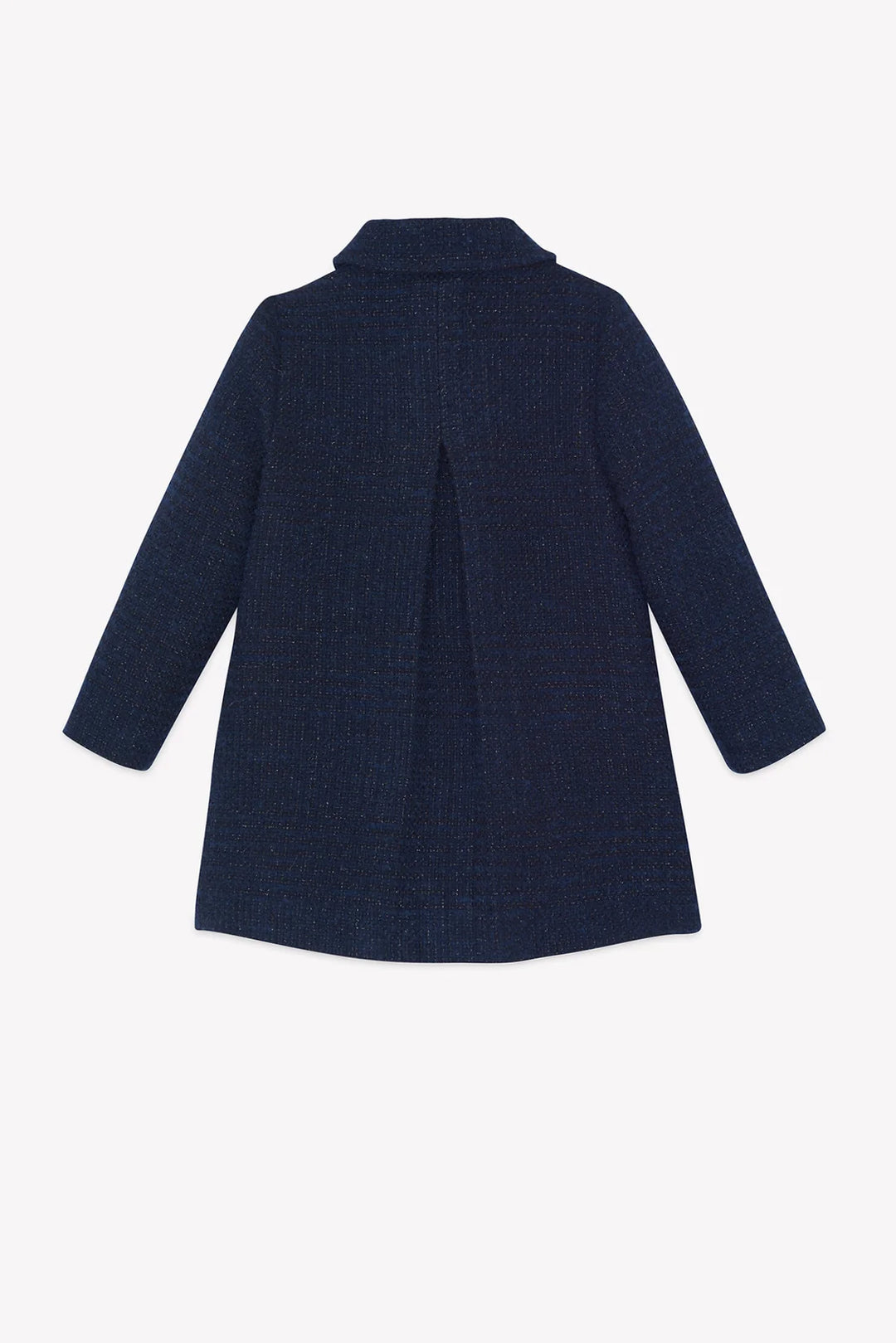 >Tartine et Chocolat Kids Tweed Peter Pan Collar Coat - Navy