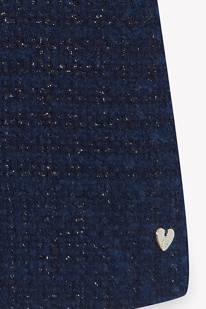 >Tartine et Chocolat Kids Tweed Peter Pan Collar Coat - Navy