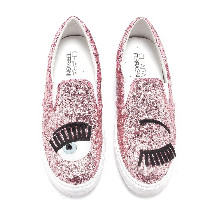 Chiara Ferragni Women's Donna Pink Glitter Slipper