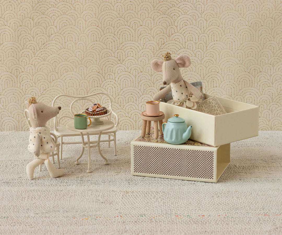 Maileg Royal twin mice, Little sister and brother in matchbox