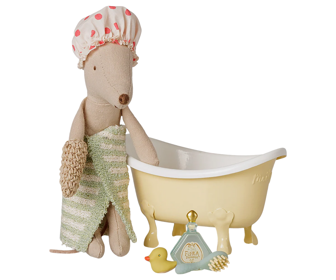 >Maileg Bathtub set, Mouse - Yellow [Expected Receipt Date: Oct 26]