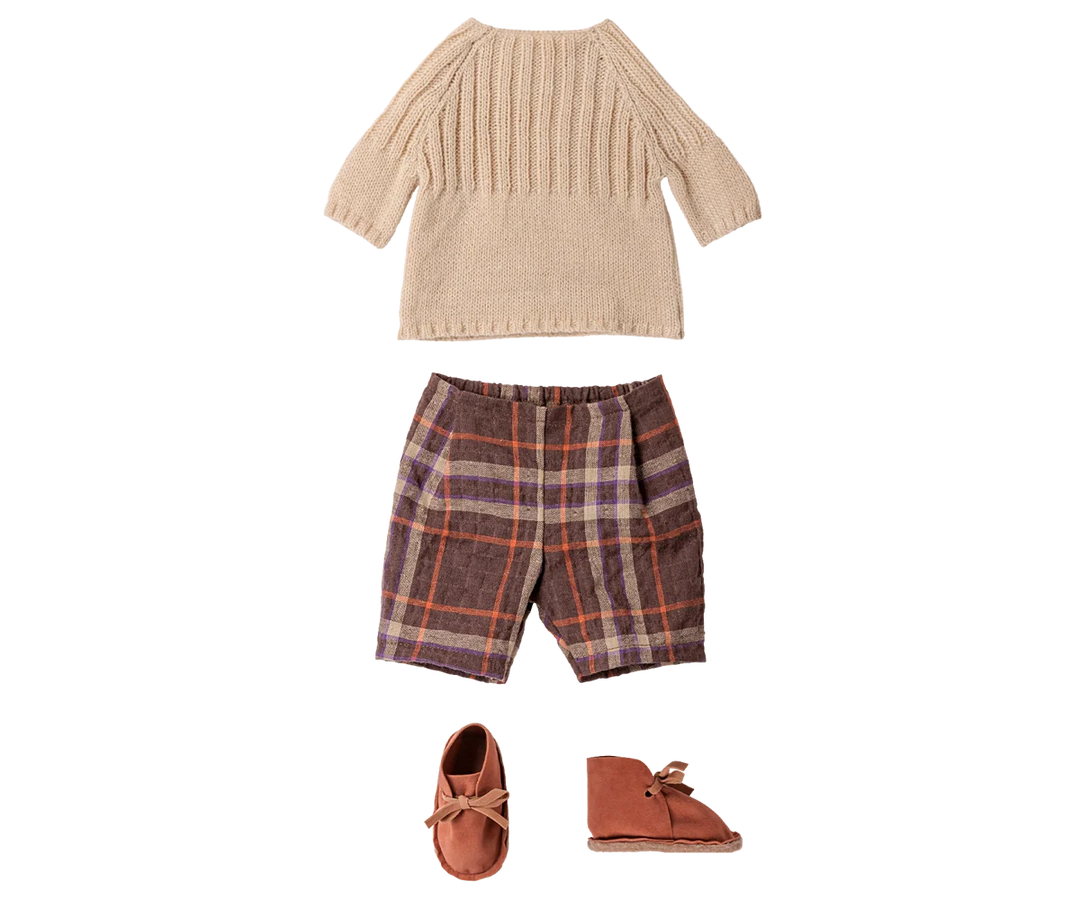 >Maileg Pants and knitted sweater, Size 4 - Off white [Expected Receipt Date: Nov 26]