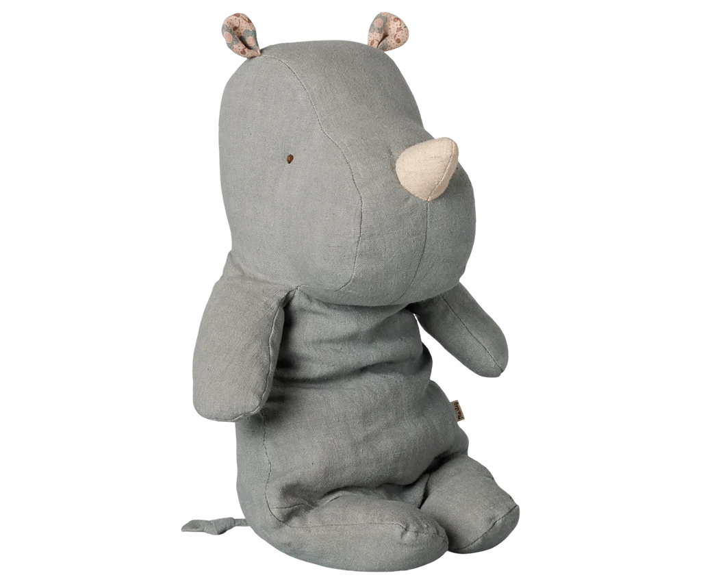 >Maileg Safari friends, Rhino, Medium - Vintage blue [Expected Receipt Date: Nov 26]
