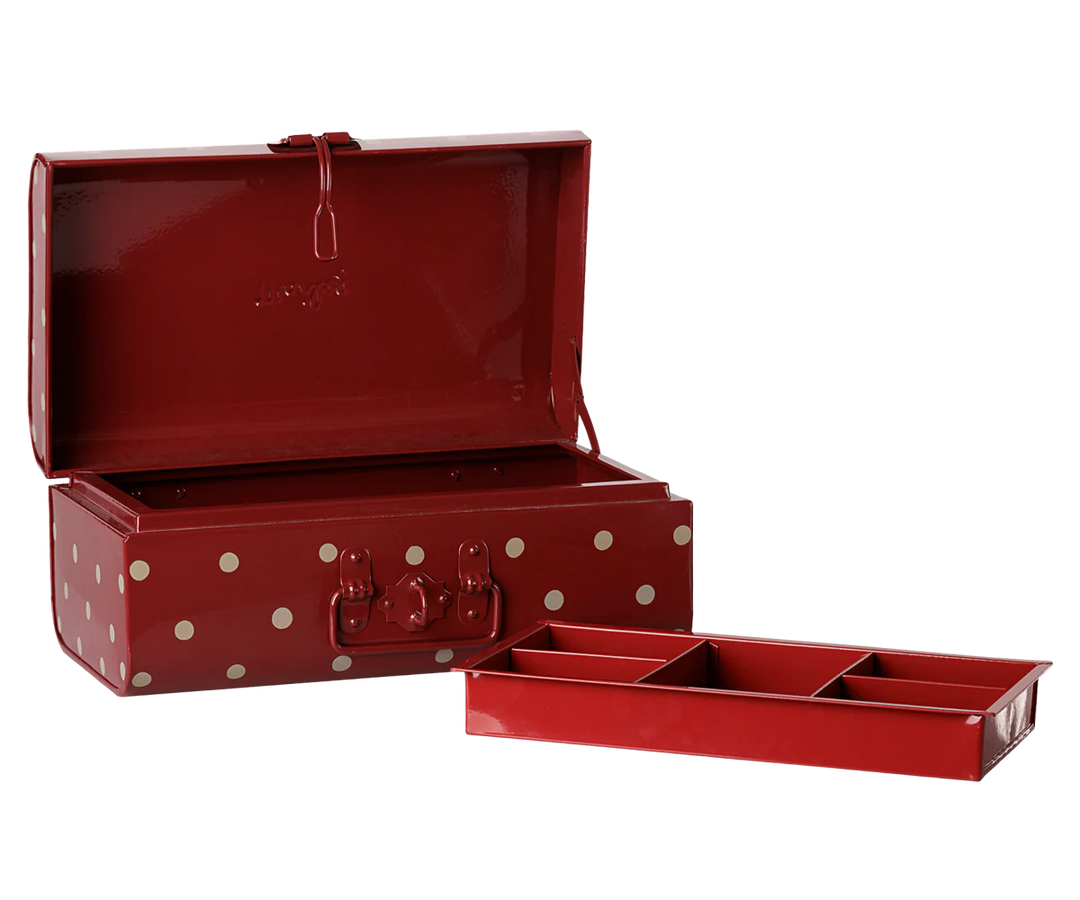 >Maileg Storage suitcase, Small - Red w. tray [Expected Receipt Date: Nov 26]