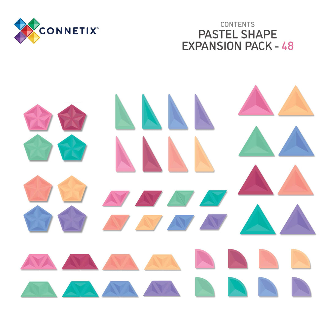 >CONNETIX Pastel Tiles - 48 Pieces Expansion Pack