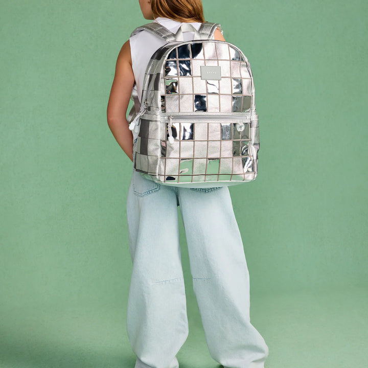 >State Bags Kane Kids Double Pocket Backpack - Metallic | Discoballs