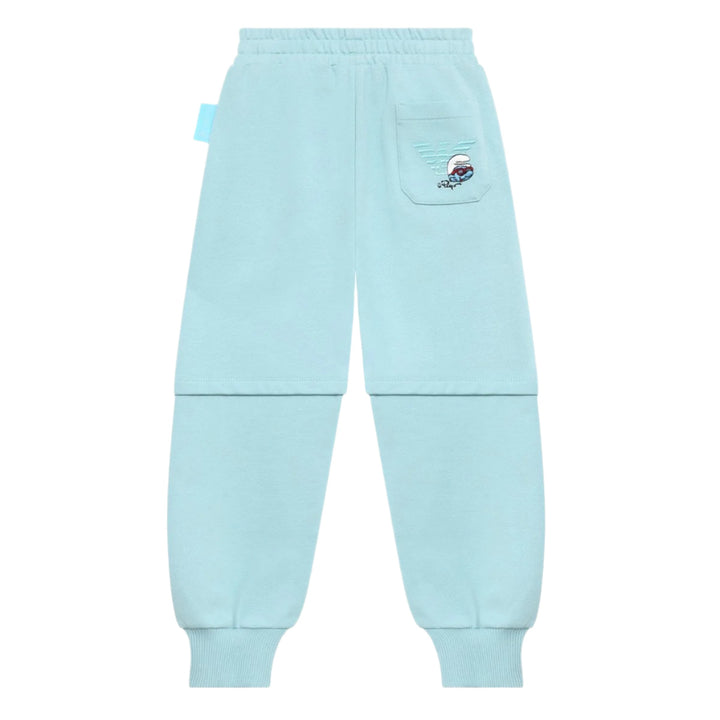 Emporio Armani Junior Elastic Waist Pants w Smurf Embroidery - 6Y