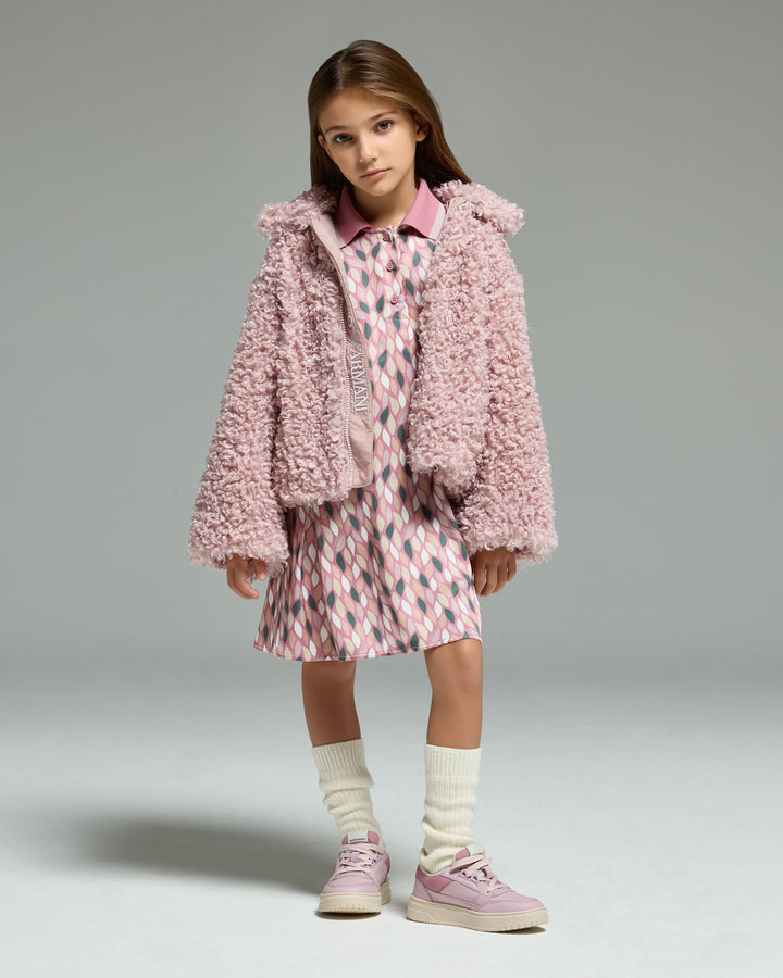 Emporio Armani Junior Kids Leather Sneakers with Mesh Details