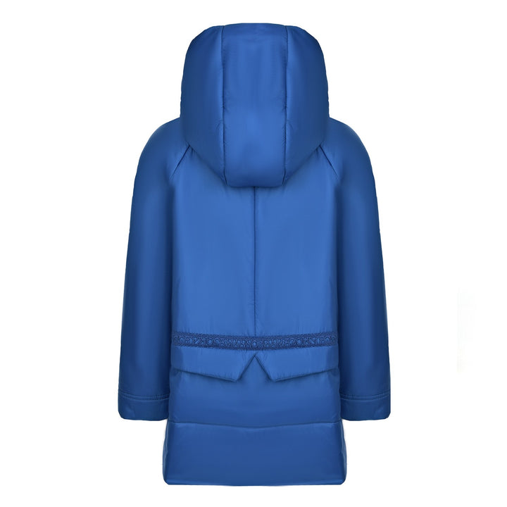 Ermanno Scervino Kids Blue Hooded Coat