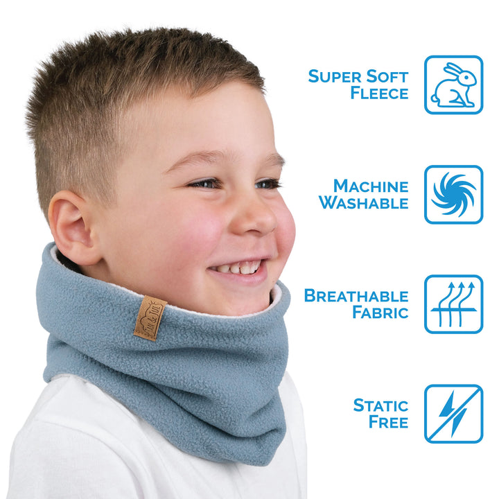 >Jan & Jul Kids Fleece Neck Warmer - Stormy Blue