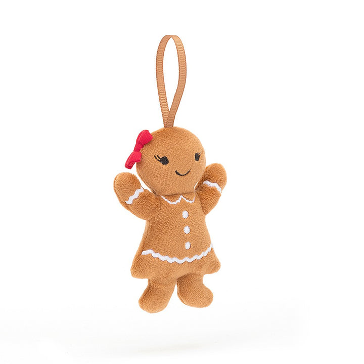 Jellycat Festive Folly Gingerbread Ruby 3.9in x 2.4in x 0.8in