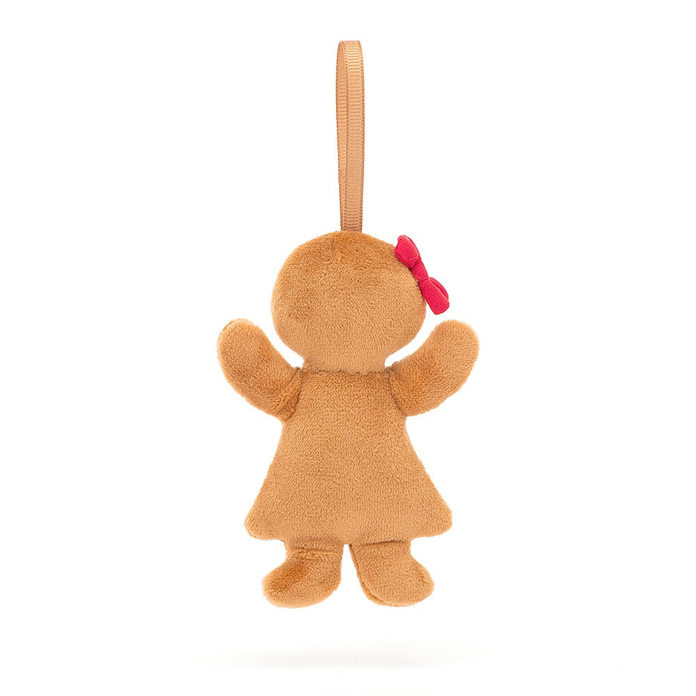 Jellycat Festive Folly Gingerbread Ruby 3.9in x 2.4in x 0.8in