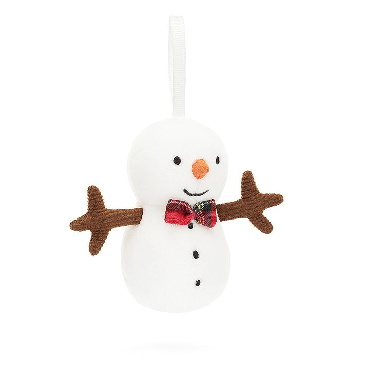 Jellycat Festive Folly Snowman 3.5in x 2.4in x 2in