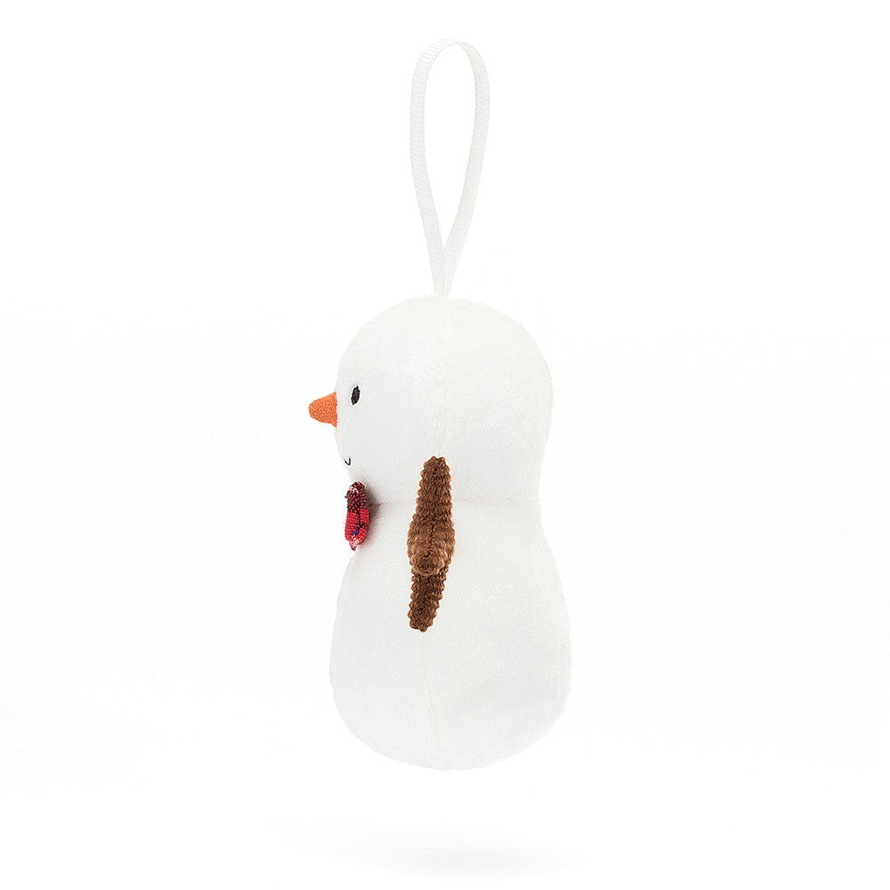 Jellycat Festive Folly Snowman 3.5in x 2.4in x 2in