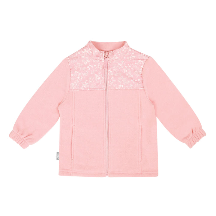 >Jan & Jul Kids Fleece Collared Jacket - Prairie Flowers