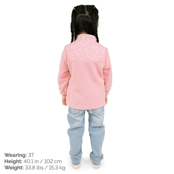 >Jan & Jul Kids Fleece Collared Jacket - Prairie Flowers