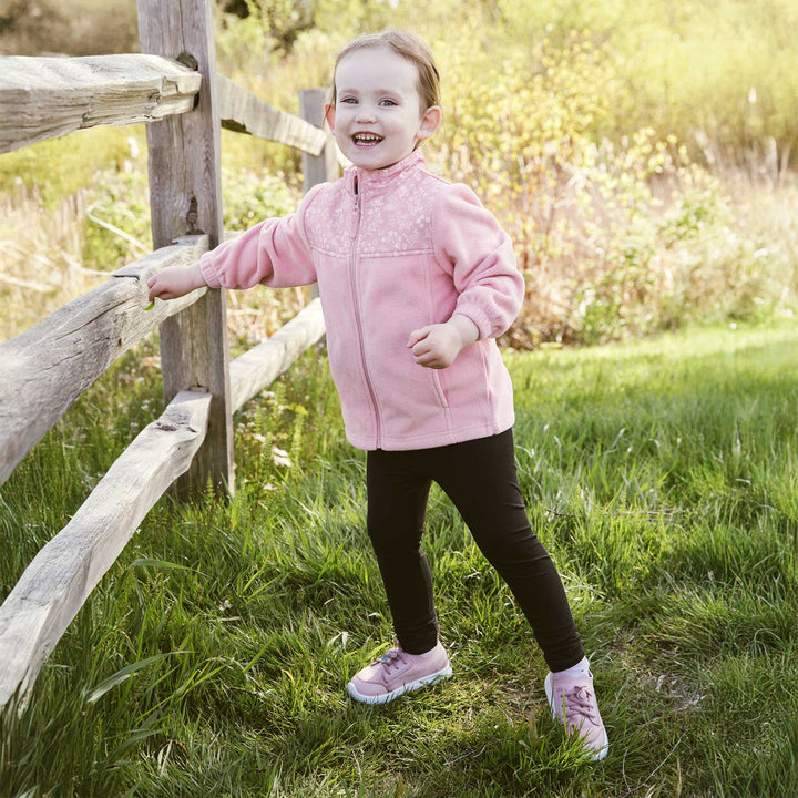 >Jan & Jul Kids Fleece Collared Jacket - Prairie Flowers