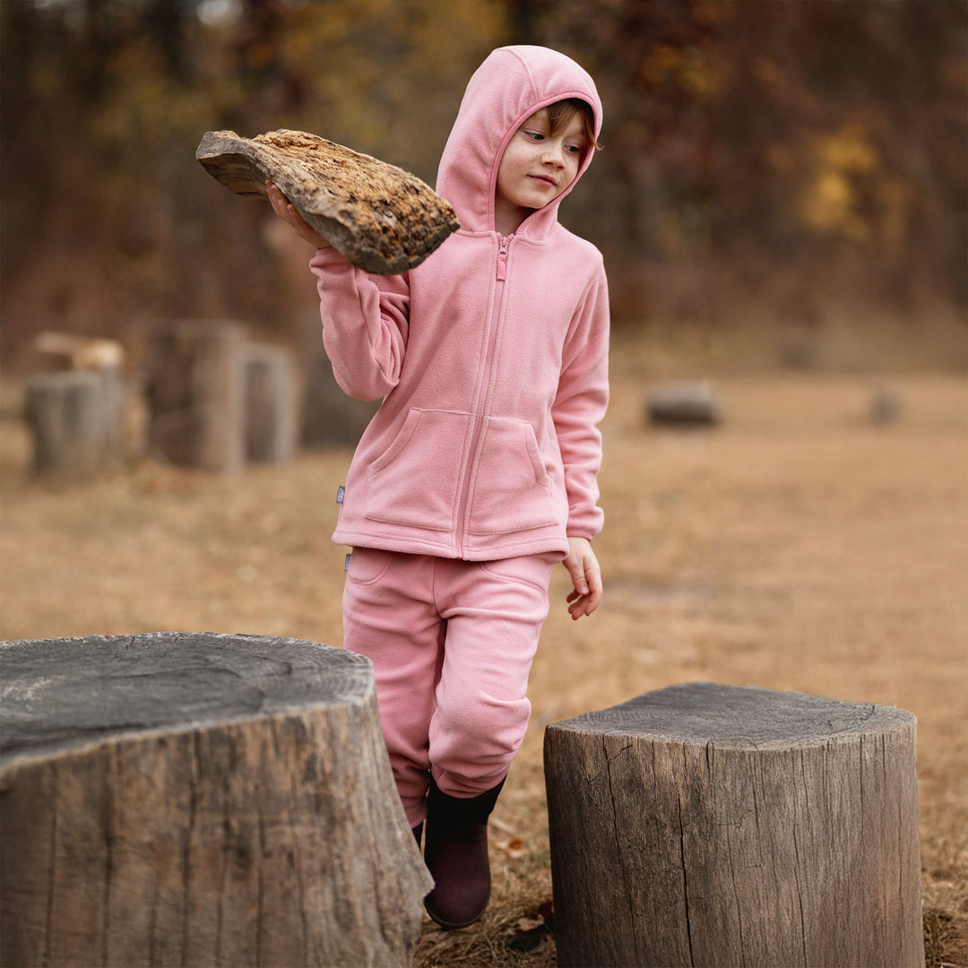 >Jan & Jul Kids Fleece Jacket - Dusty Pink