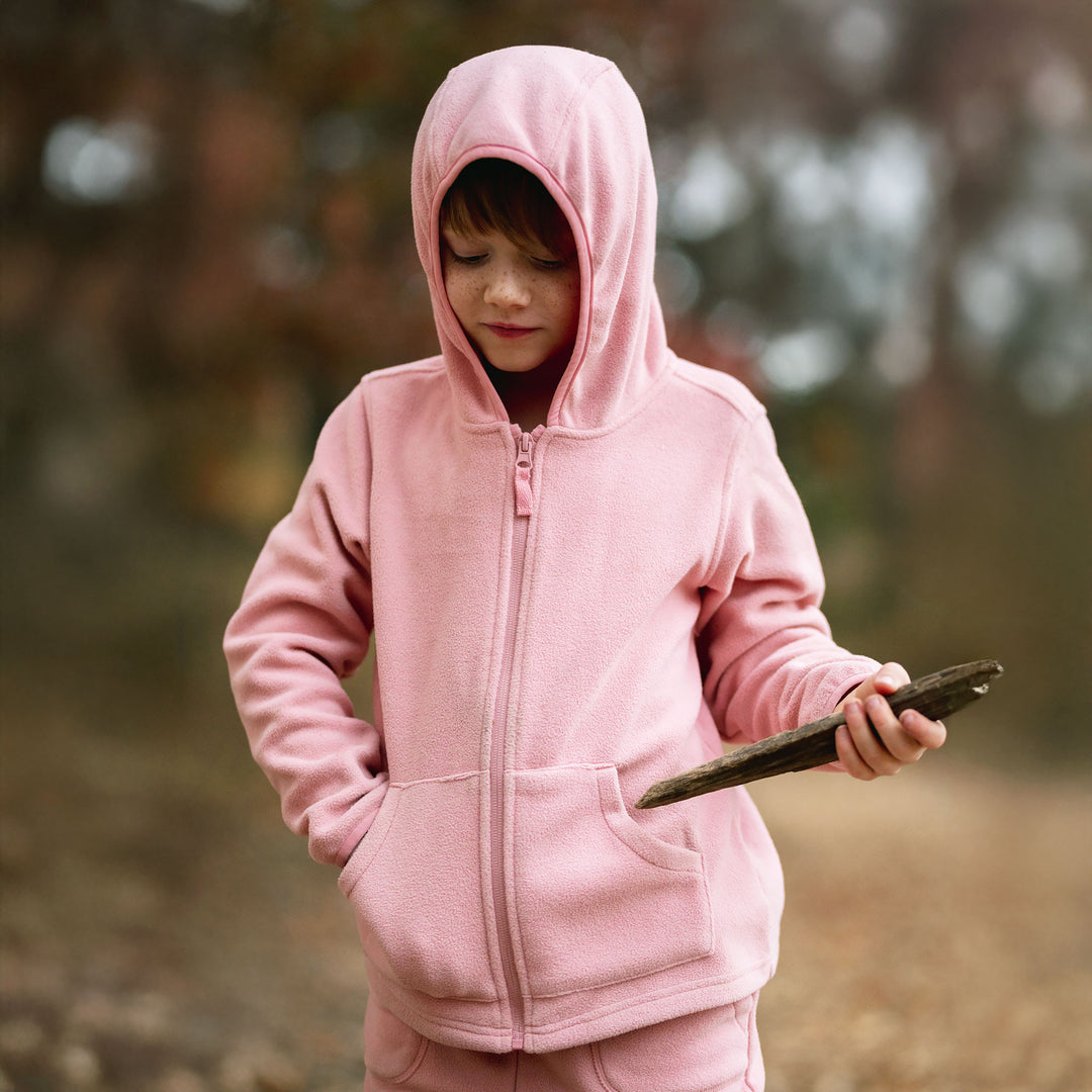 >Jan & Jul Kids Fleece Jacket - Dusty Pink