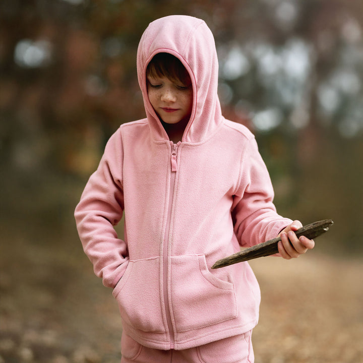 >Jan & Jul Kids Fleece Jacket - Dusty Pink