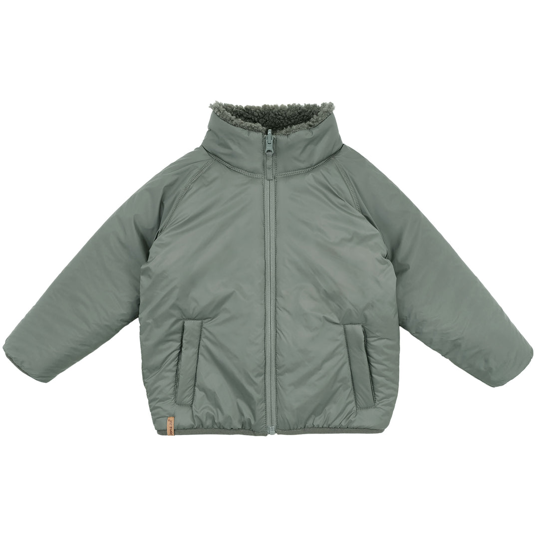 >Jan & Jul Kids Reversible Fleece Jacket - Dark Sage Green
