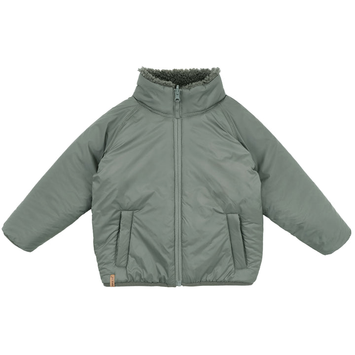 >Jan & Jul Kids Reversible Fleece Jacket - Dark Sage Green