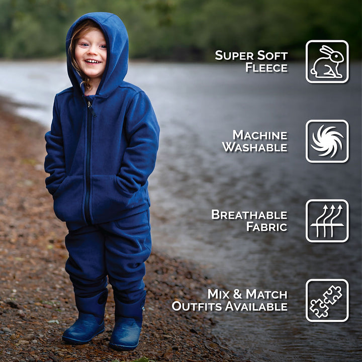 >Jan & Jul Kids Fleece Pants - Stormy Blue