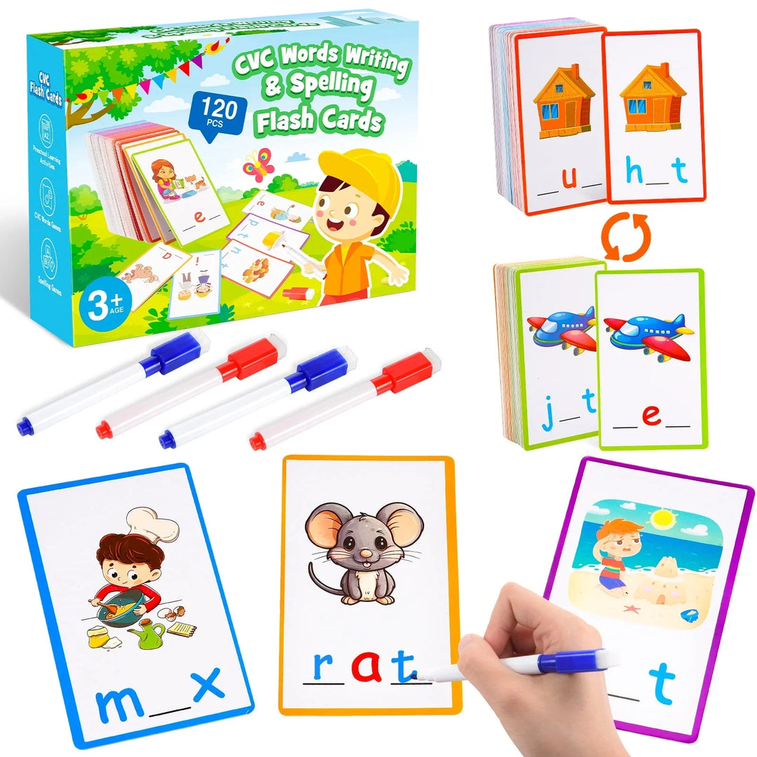 Flash Spell Kids Words Writing & Spelling Flash Cards 120 Pieces – Mom Loves Me ...