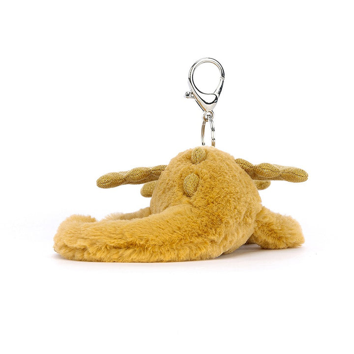 Jellycat Golden Dragon Bag Charm H5" X W9"