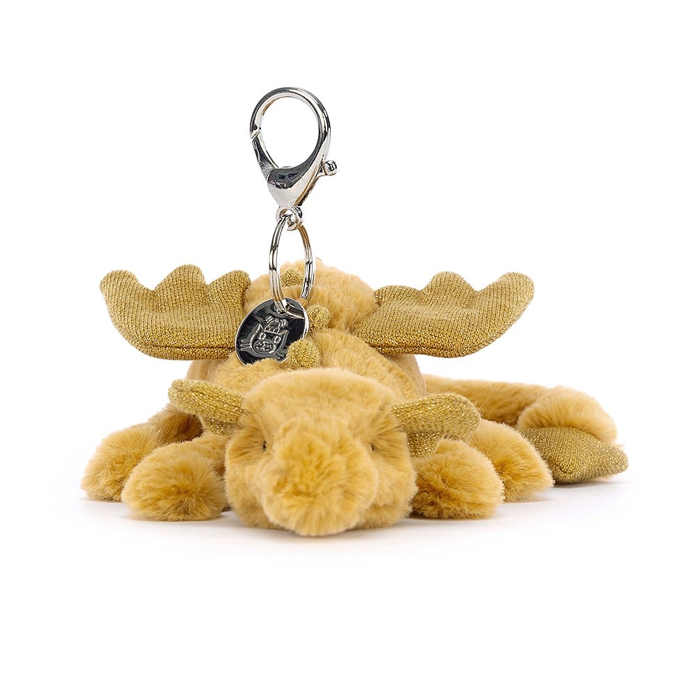 Jellycat Golden Dragon Bag Charm H5" X W9"