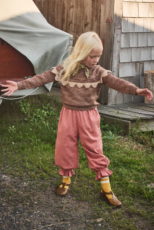 Misha & Puff Kids Scallop Yoke Sweater - 5Y