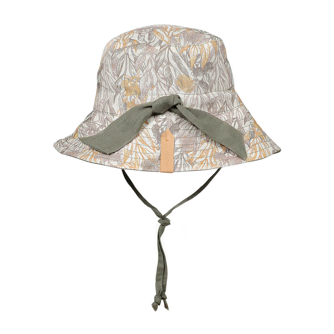 Bedhead Kids UPF50+ EXPLORER Reversible Classic Bucket Sun Hat - Mallee / Moss