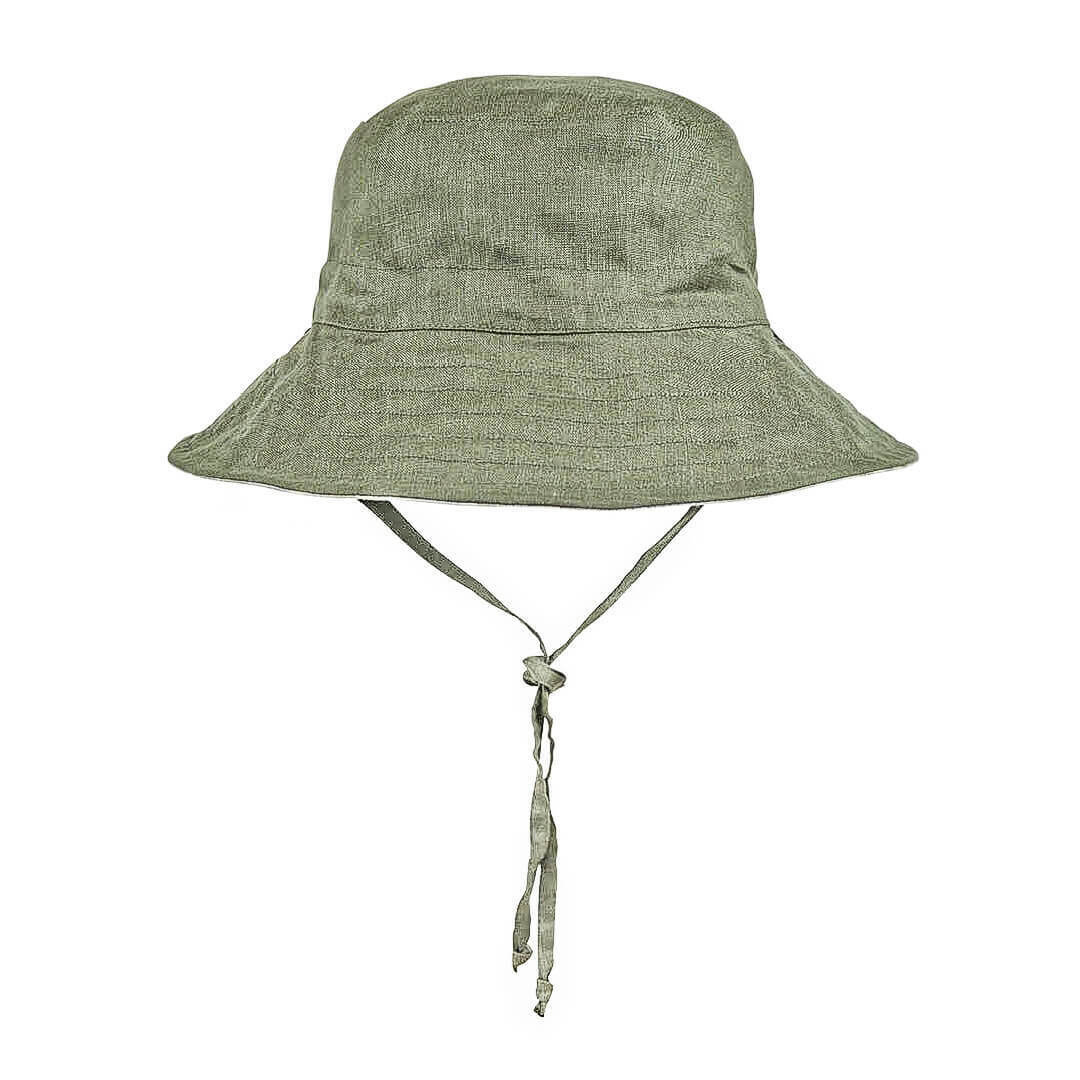 Bedhead Kids UPF50+ EXPLORER Reversible Classic Bucket Sun Hat - Mallee / Moss